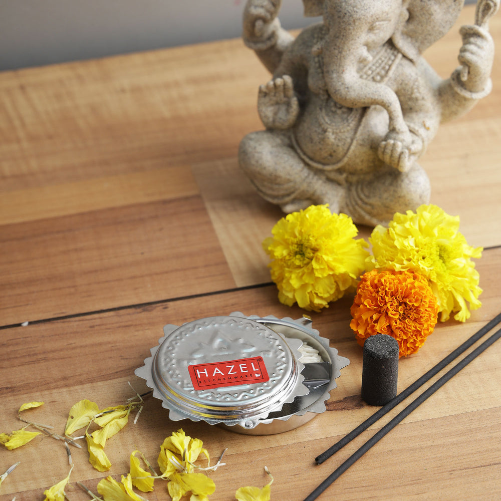 Stainless Steel Kumkum Box – 7 × 2.5 cm