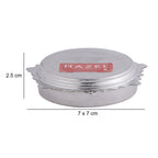 Stainless Steel Kumkum Box – 7 × 2.5 cm