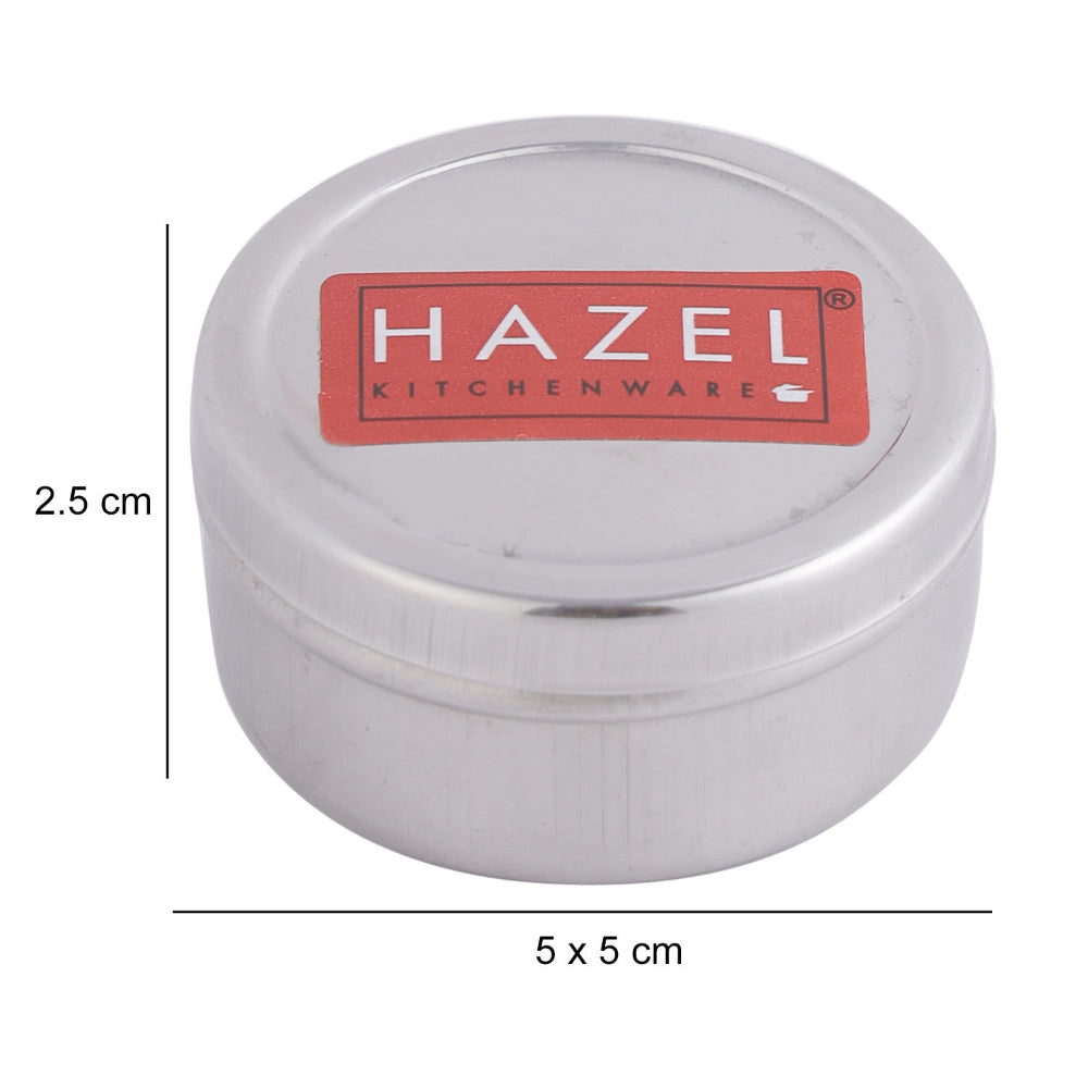 Stainless Steel Sindoor Box – 5 × 2.5 cm