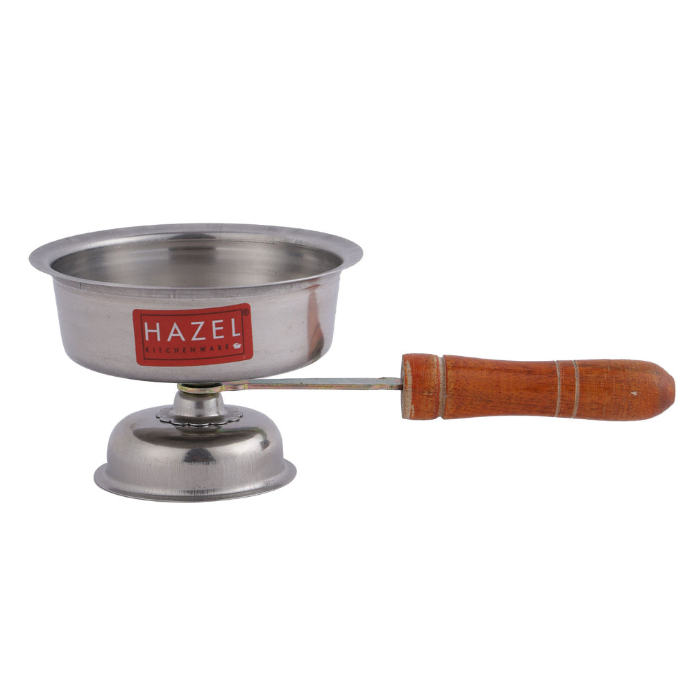 Stainless Steel Dhoop Dani with Handle – 11 × 6.5 cm
