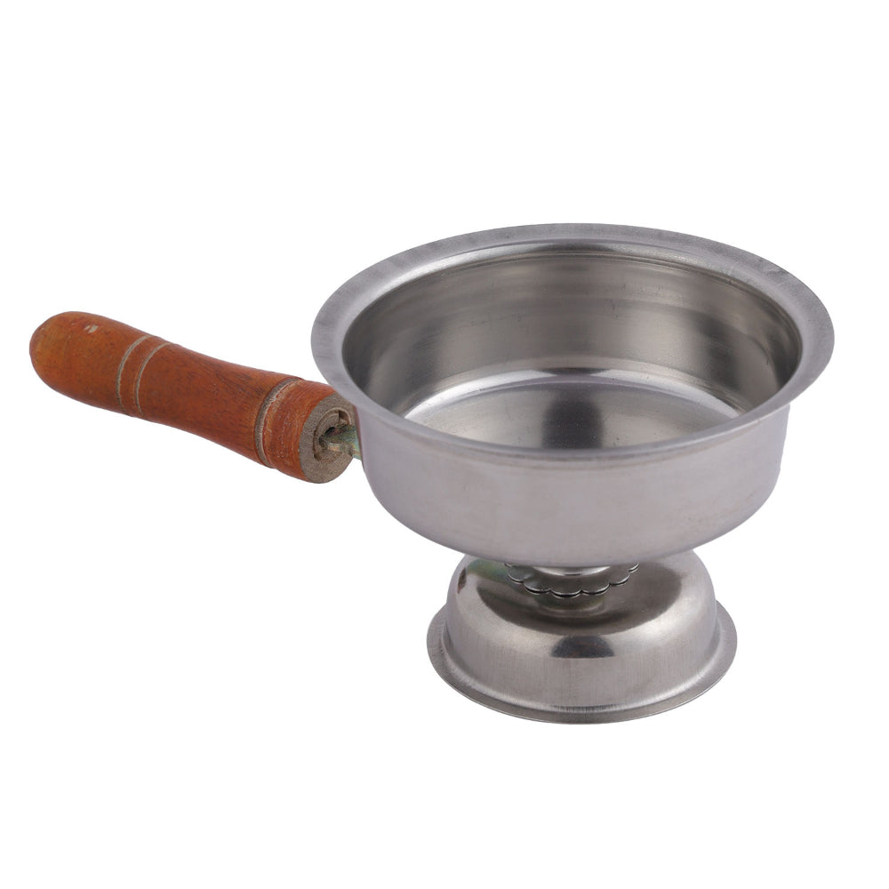 Stainless Steel Dhoop Dani with Handle – 11 × 6.5 cm