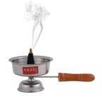 Stainless Steel Dhoop Dani with Handle – 11 × 6.5 cm