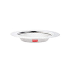 Stainless steel sink strainer shown from a top-down angle on a plain white background.