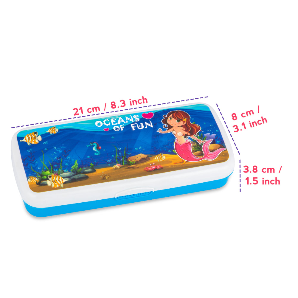 Kids Pen Box with Separator – Blue
