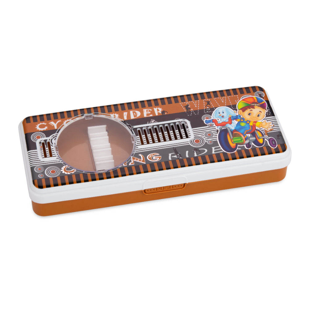 Color Pencil Box / Crayon box with Separator – Brown