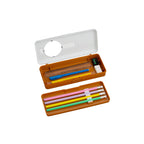 Color Pencil Box / Crayon box with Separator – Brown