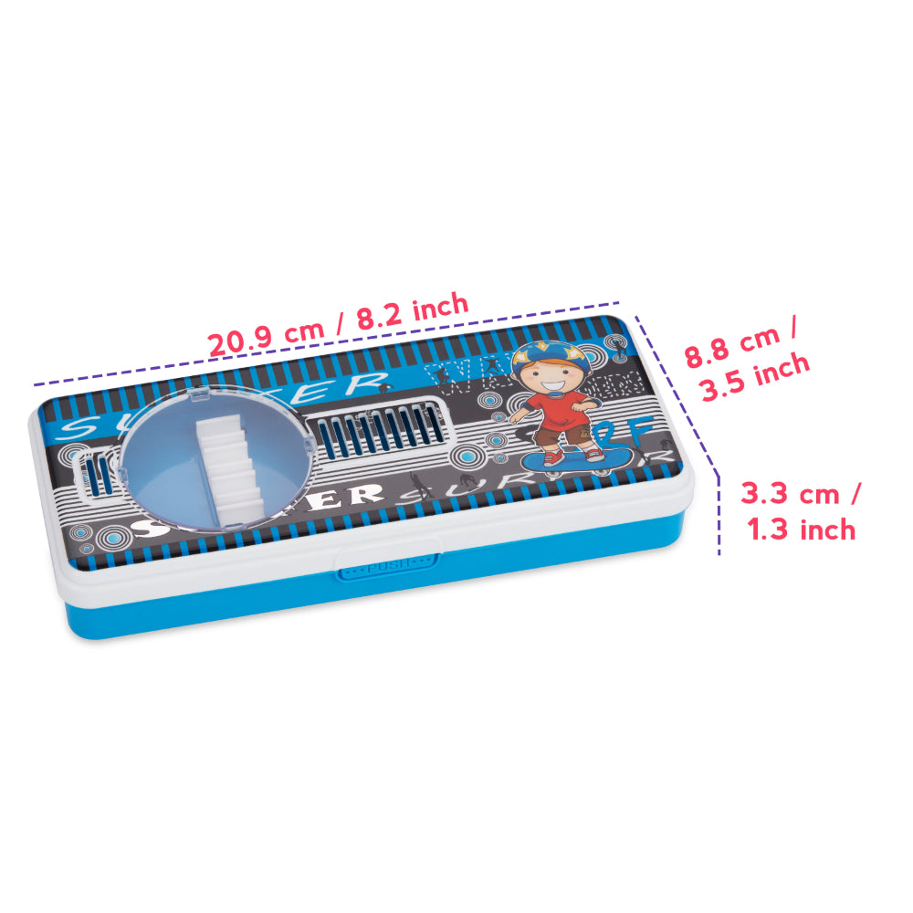 Pencil Case / Pen  with Separator – Blue