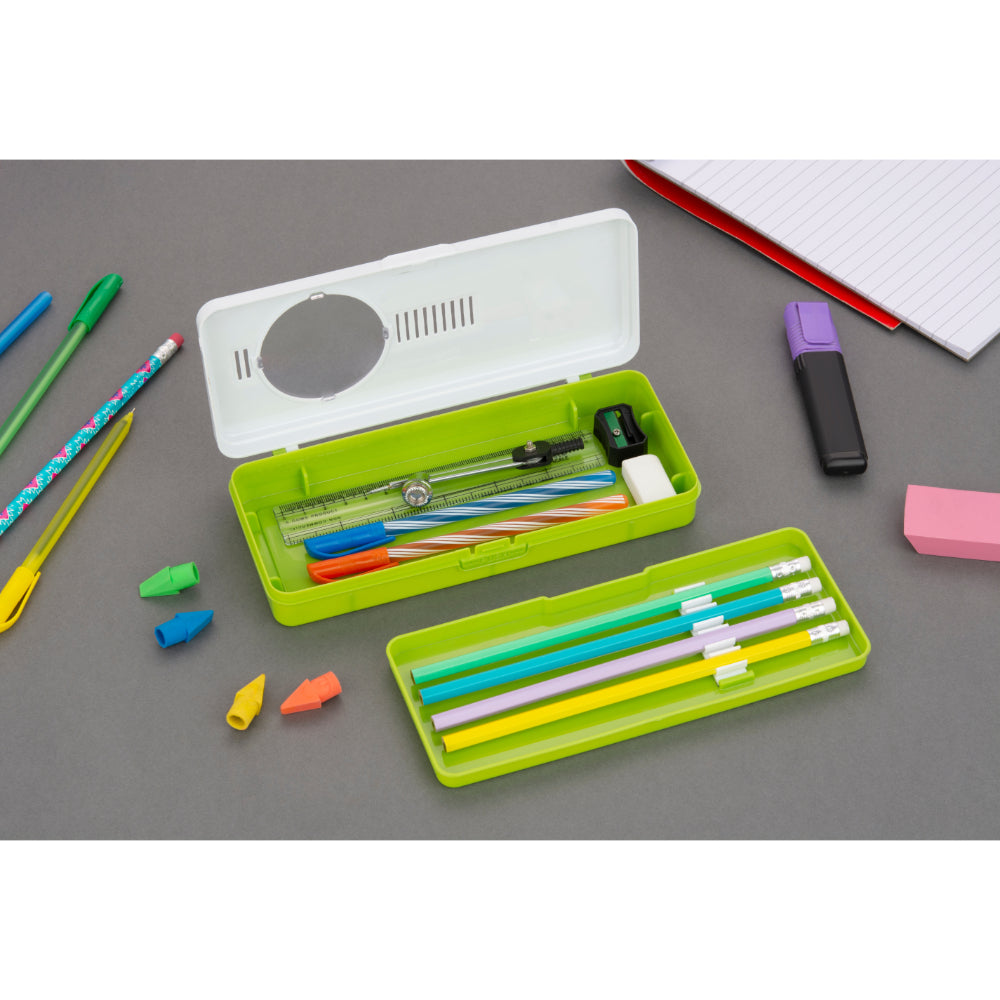 Colour Pencil Box / Crayon box with Separator – Green