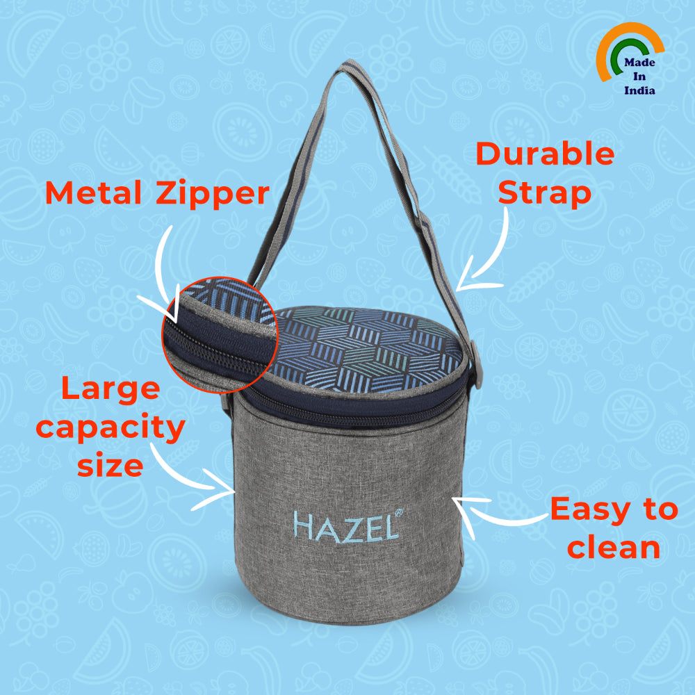 Flat Lunch Bag for Office Men & Women, Easy Clean Tiffin Carrier Bag