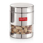 Stainless Steel Transparent Container, Glossy Finish - 500ML