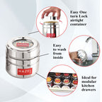 Stainless Steel Spice Container with Transparent Lid, 200ml