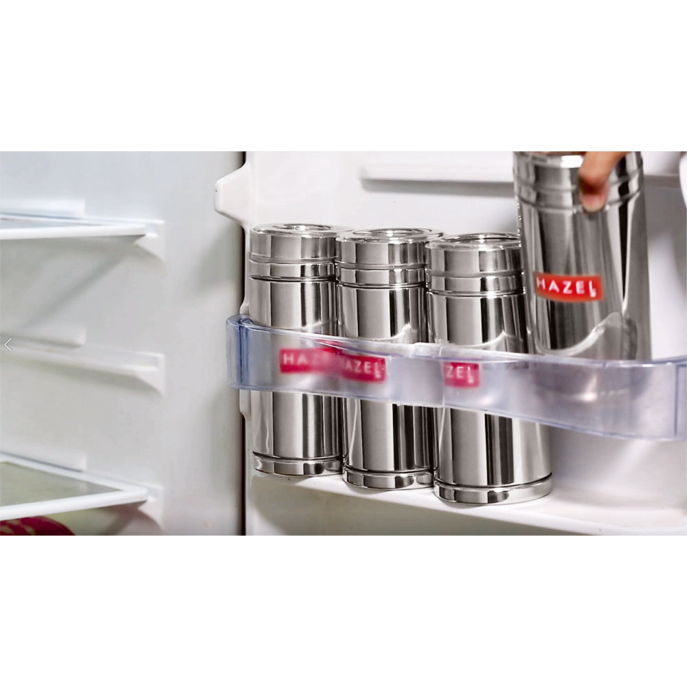 Steel Fridge Storage Container with Transparent Lid ,900 ML