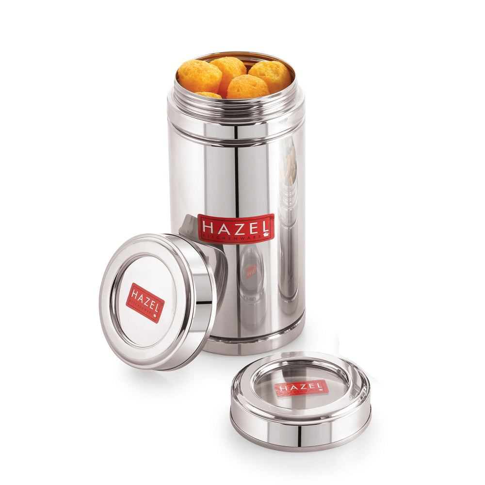 Steel Fridge Storage Container with Transparent Lid ,900 ML