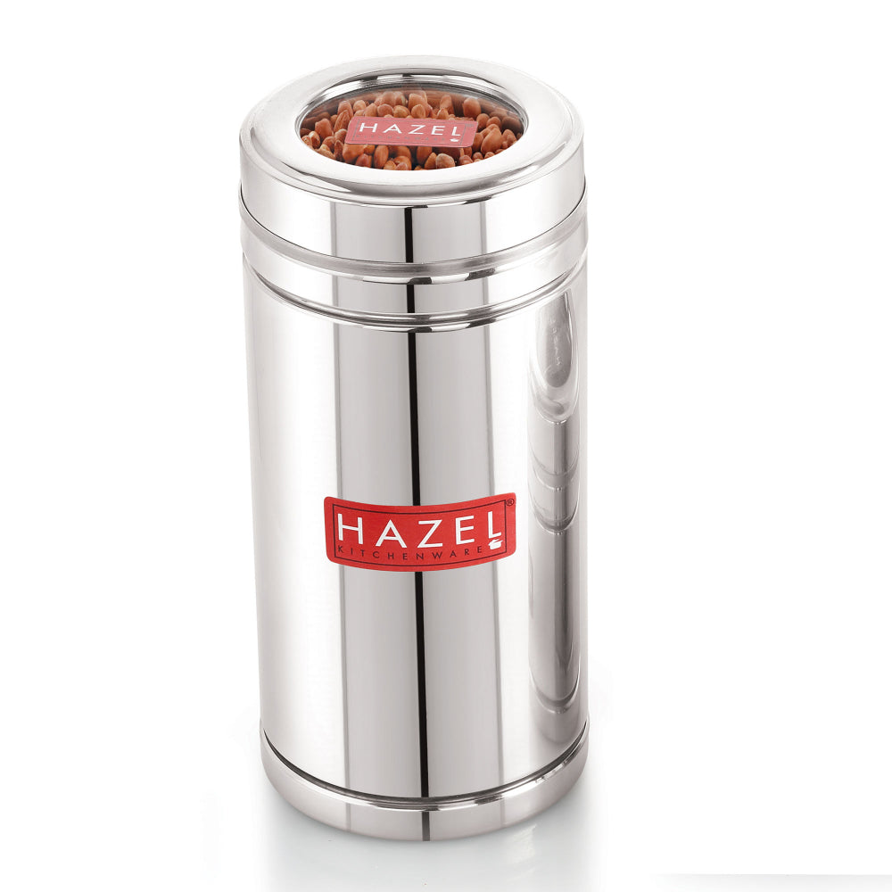 Steel Fridge Storage Container with Transparent Lid ,900 ML