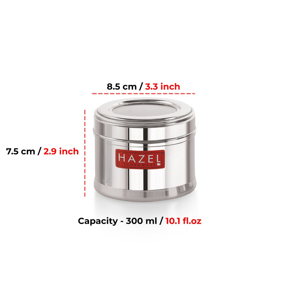 Stainless Steel Airtight Masala, Spice Container Set for Kitchen Storage