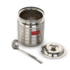 Stainless Steel Ghee Pot with Spoon and Lid Ð 275 ML