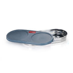 Steel Lunch Box Set  with Bag |5 Air Tight Steel Box (2 Pc - 450 ML, 2 Pc -300 ML and 1 Roti Conatiner)