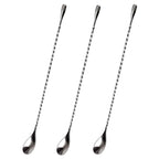 Stainless Steel Twisted Bar Spoon, Set of 3