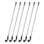 Stainless Steel Twisted Bar Spoon, Set of 6