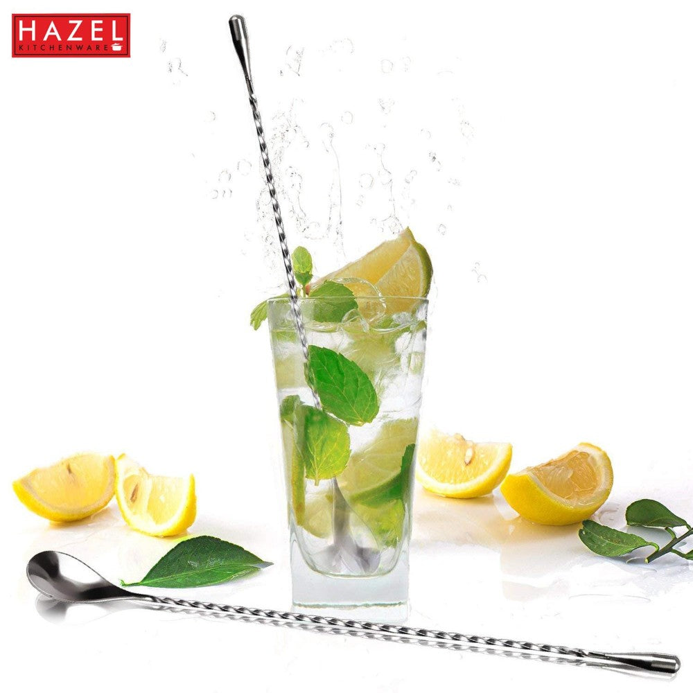 Stainless Steel Twisted Bar Spoon, Set of 6