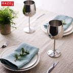 Stainless Steel Wine Goblet Glass, 250 ML (Set of 2)