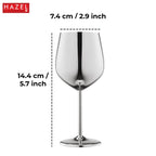 Stainless Steel Wine Goblet Glass, 250 ML (Set of 6)