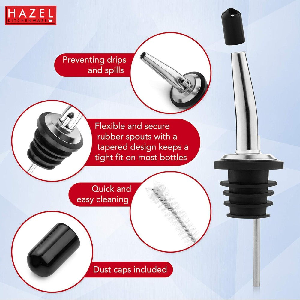 Stainless Steel Bottle Pourer Set of 6