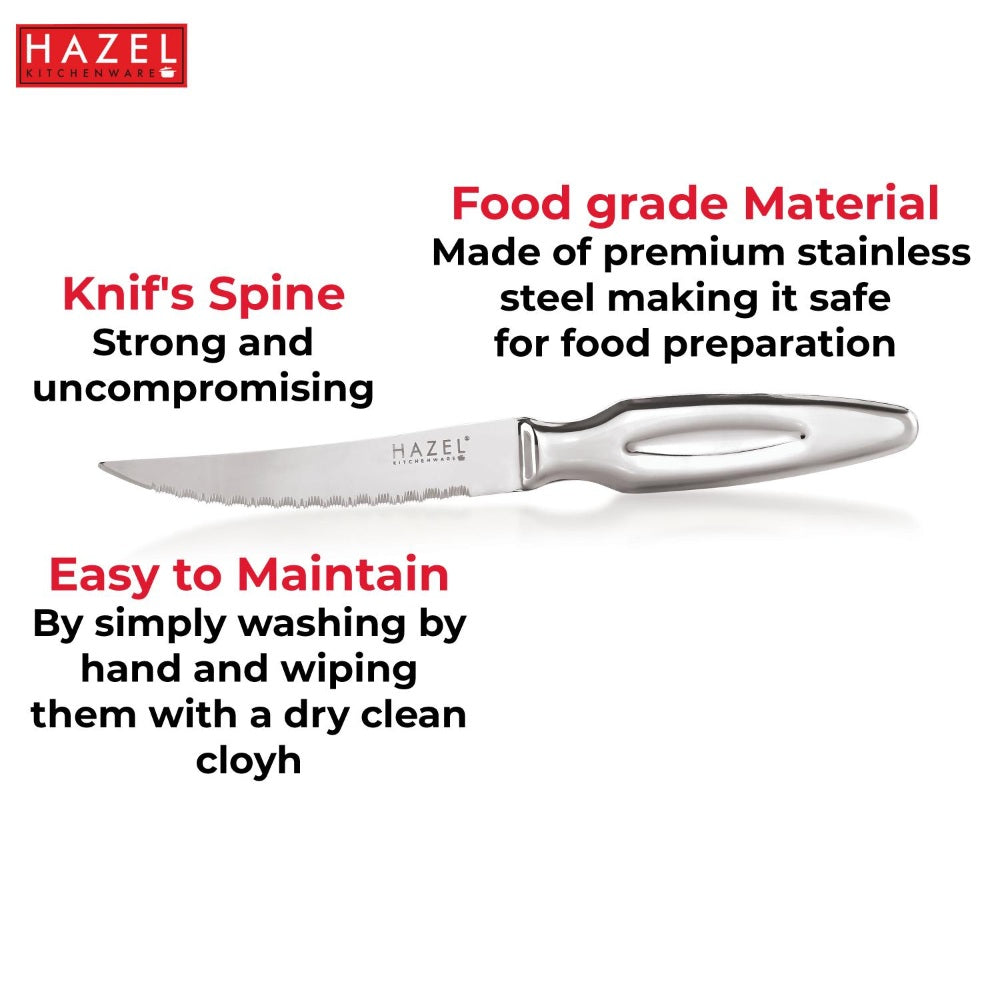 Stainless Steel Serrated Kitchen Knife
