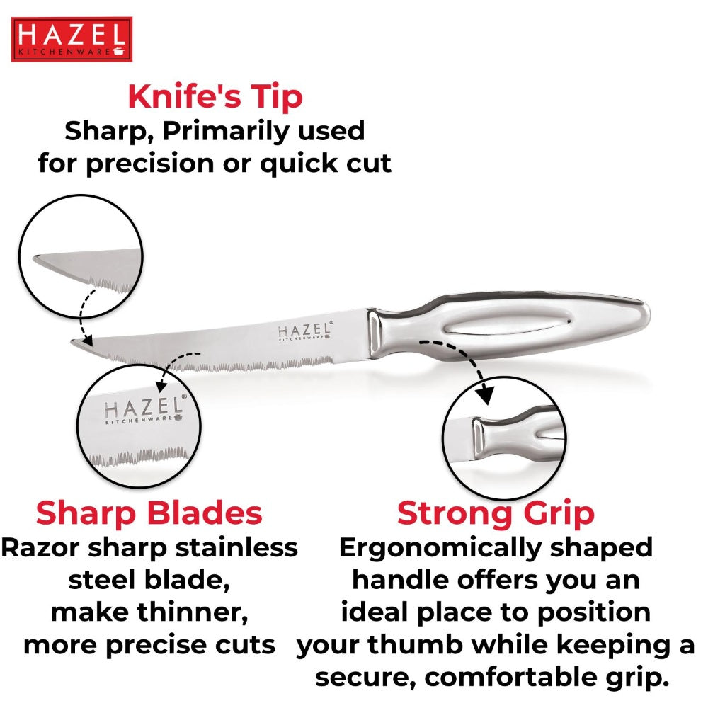 Stainless Steel Serrated Kitchen Knife