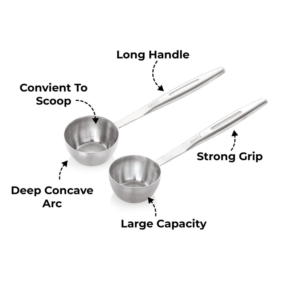 Stainless Steel Ladle with Handle, 9.4 cm - Set of 2