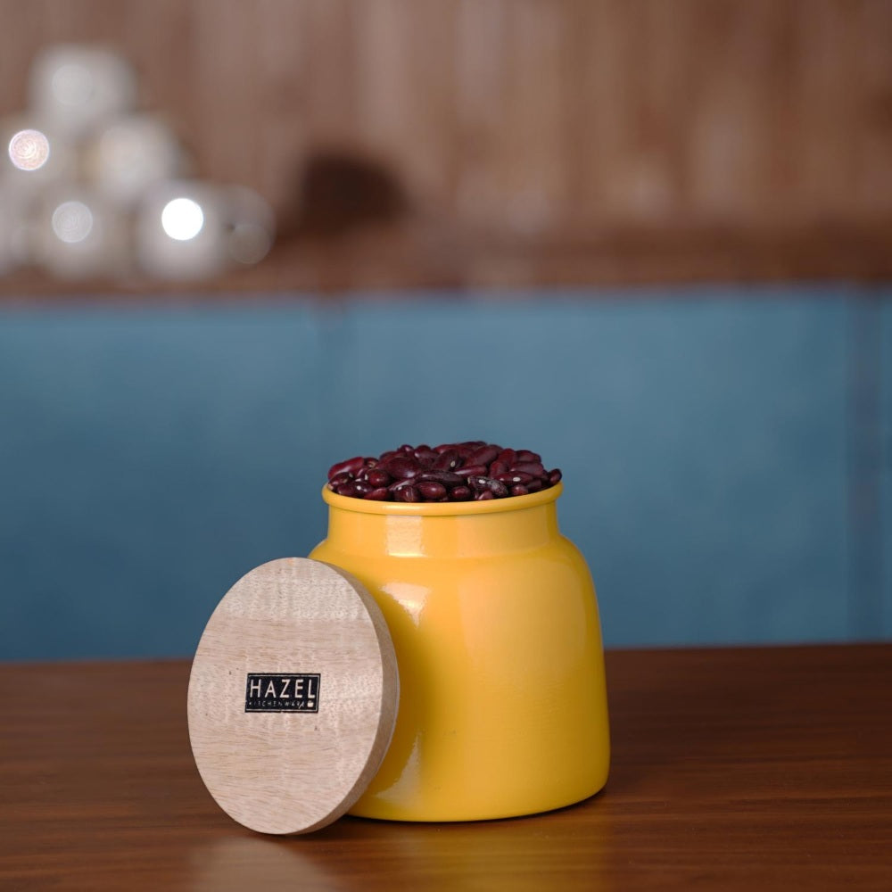 Storage Container with Airtight Lid -   750 ML (Yellow)
