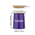 Big Snacks Container with Airtight Lid -   2350 ML (Purple)