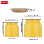 Airtight Containers for Snacks - Set of 2, Yellow (750 ML, 2450 ML)
