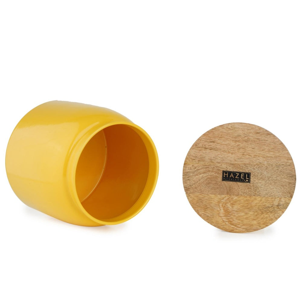 Airtight Containers for Snacks - Set of 2, Yellow (750 ML, 2450 ML)