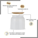 Storage Containers for Kitchen - Set of 2, White ( 750 ML, 2450 ML)