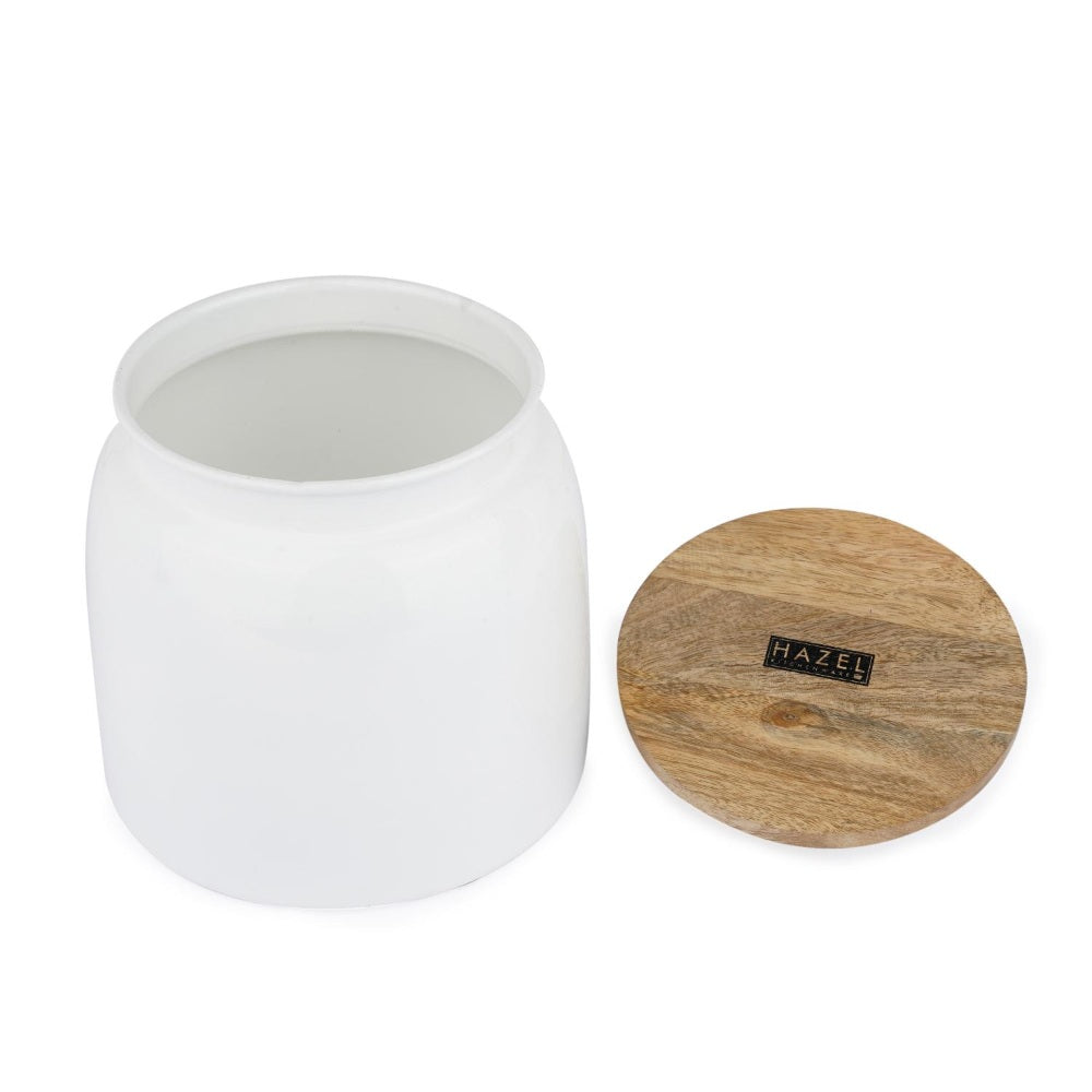Storage Containers for Kitchen - Set of 2, White & Blue (2450 ML)