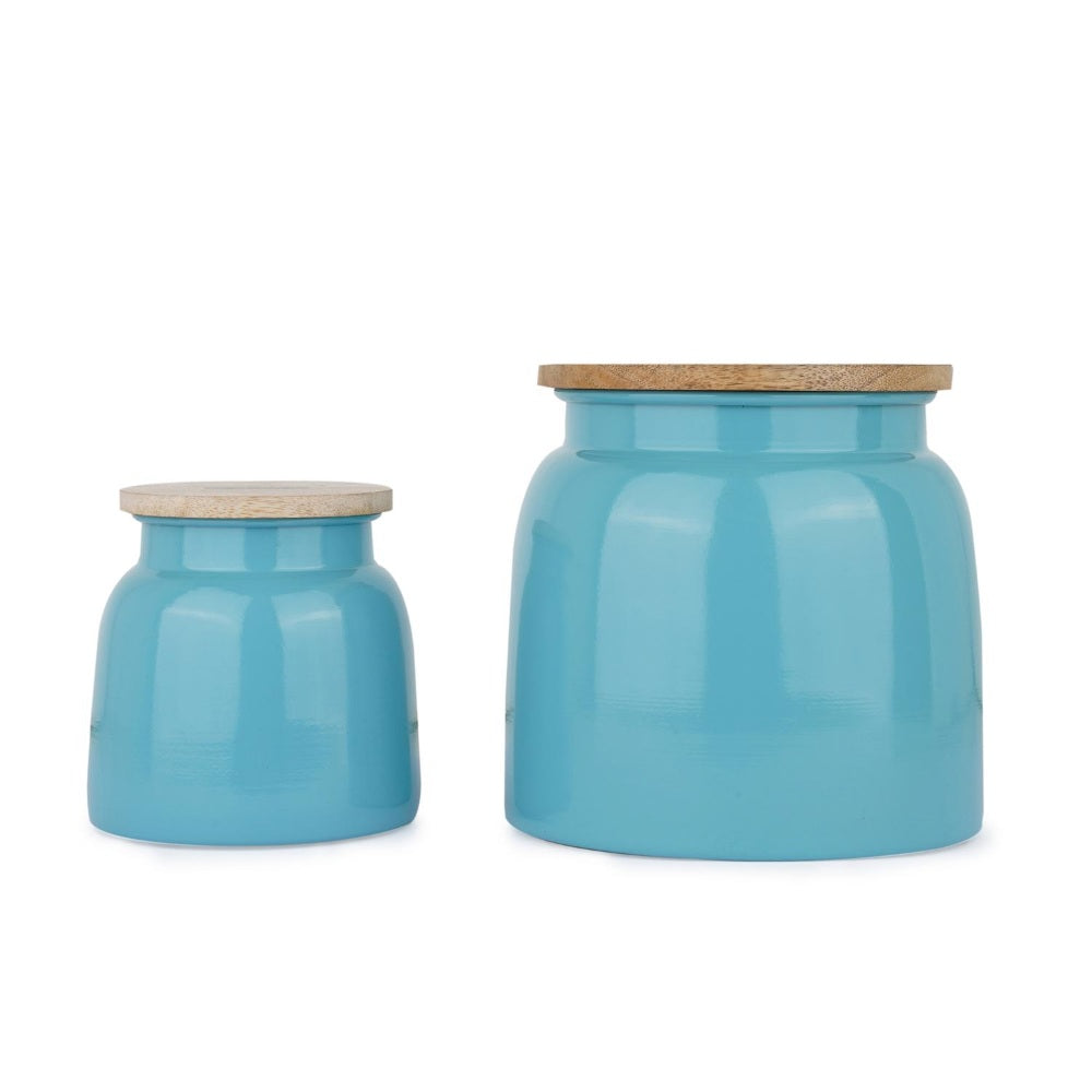Storage Containers for Kitchen - Set of 2,  Blue ( 750 ML, 2450 ML)
