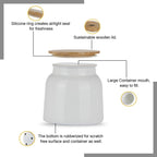 Storage Containers for Kitchen - Set of 2, White & Blue (750 ML)