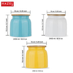 Airtight Containers for Snacks - Set of 3, Yellow, White & Blue (2450 ML)