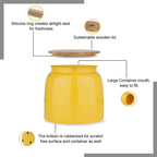 Airtight Containers for Snacks - Set of 3, Yellow, White & Blue (750 ML)