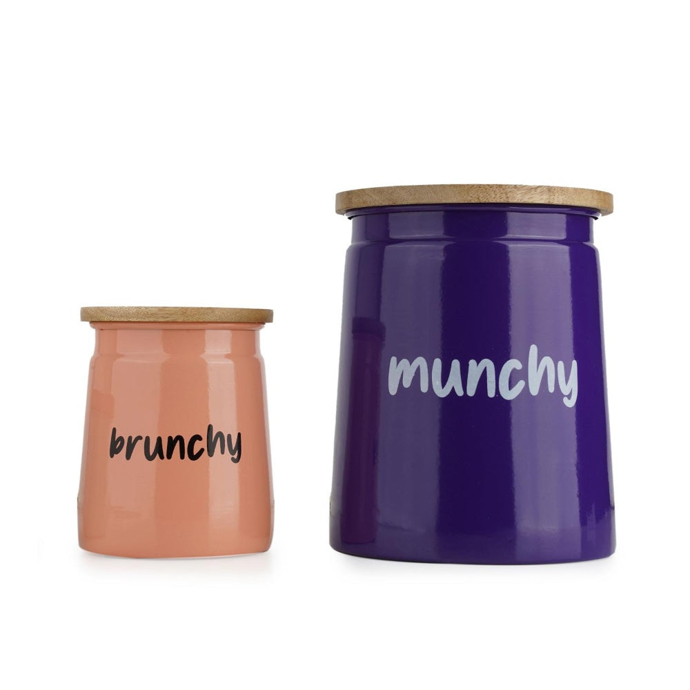 Airtight Snack Storage Jars Combo, 2350 ml 650 ml - Set of 2