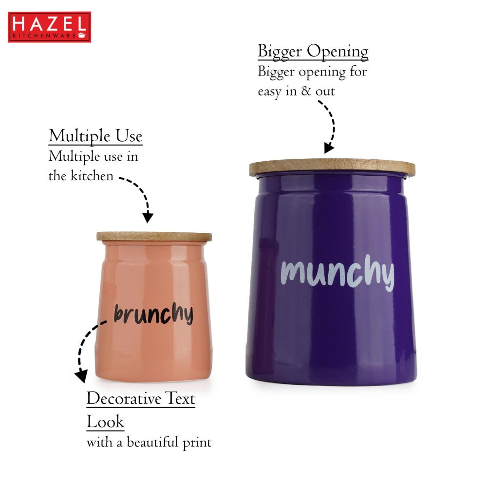Airtight Snack Storage Jars Combo, 2350 ml 650 ml - Set of 2