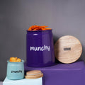 Airtight Containers for Snacks - Set of 2, , Purple & Teal (2350 ML, 225 ML)