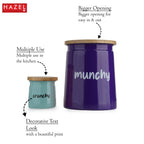 Airtight Containers for Snacks - Set of 2, , Purple & Teal (2350 ML, 225 ML)