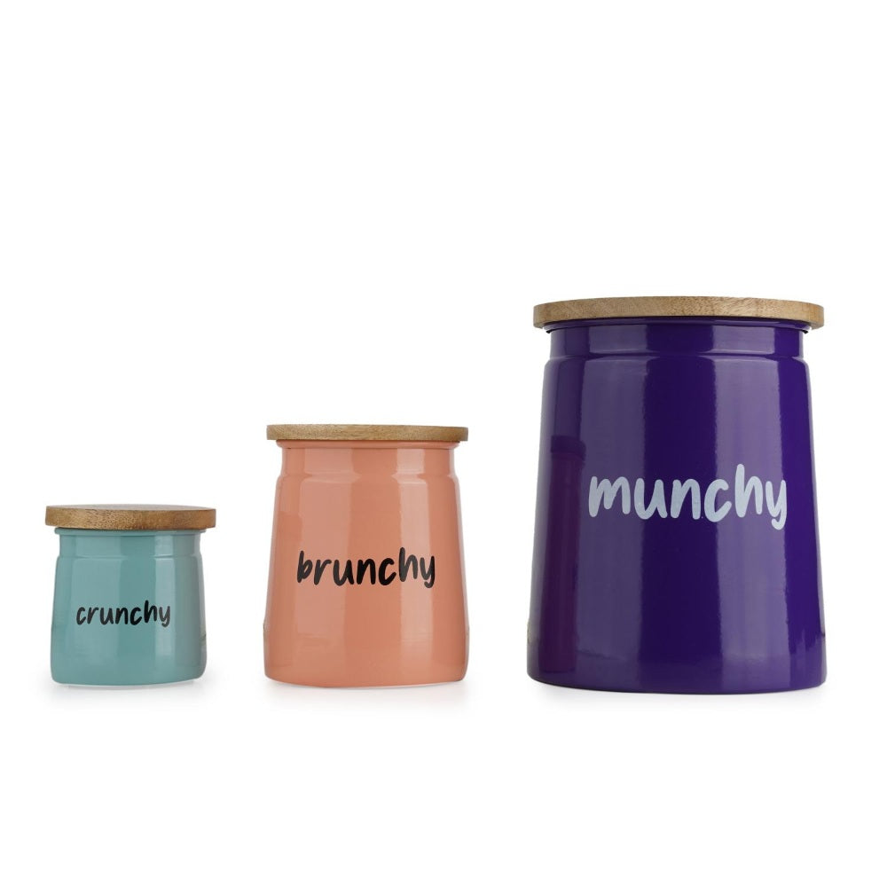 Airtight Snack Storage Jars Combo, 2350 ml 650 ml 225 ml - Set of 3