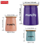 Airtight Snack Storage Jars Combo, 2350 ml 650 ml 225 ml - Set of 3