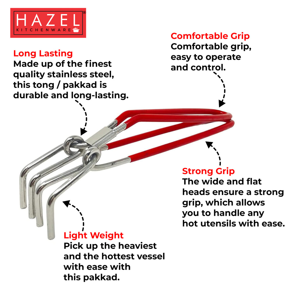 Stainless Steel Pakad Tongs (Pakkad/Chimta)
