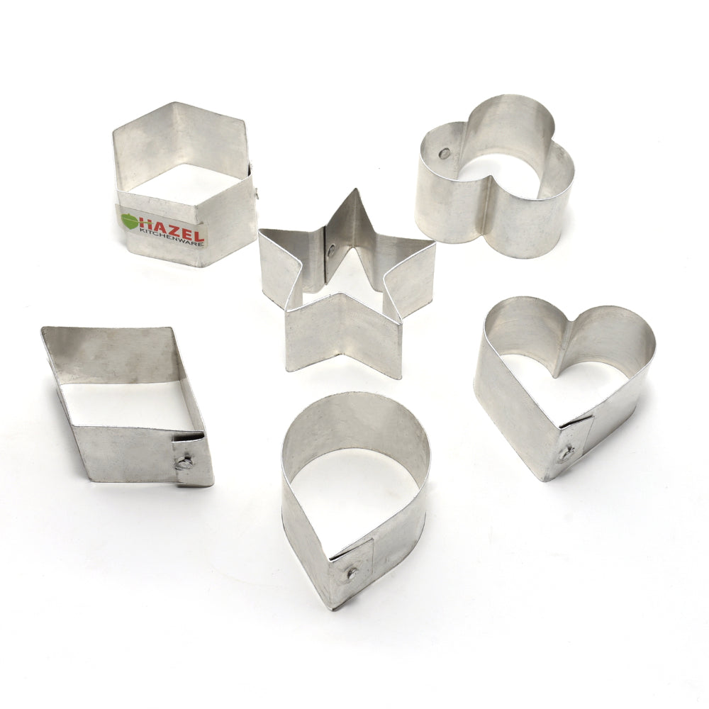 Small Aluminium Biscuits/Cookie Cutter - Set Of 6