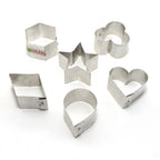 Small Aluminium Biscuits/Cookie Cutter - Set Of 6