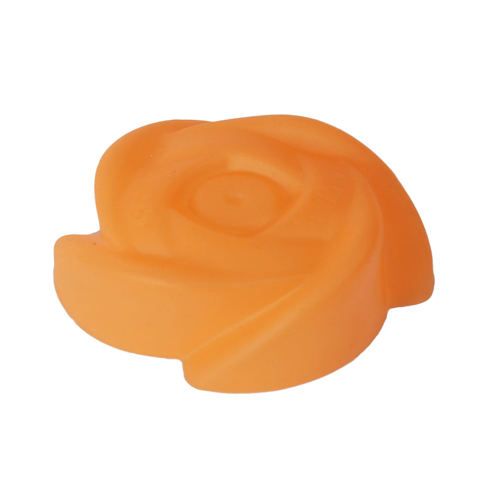 Silicone Rose Shape Muffin Mould , 6pcs - Orange